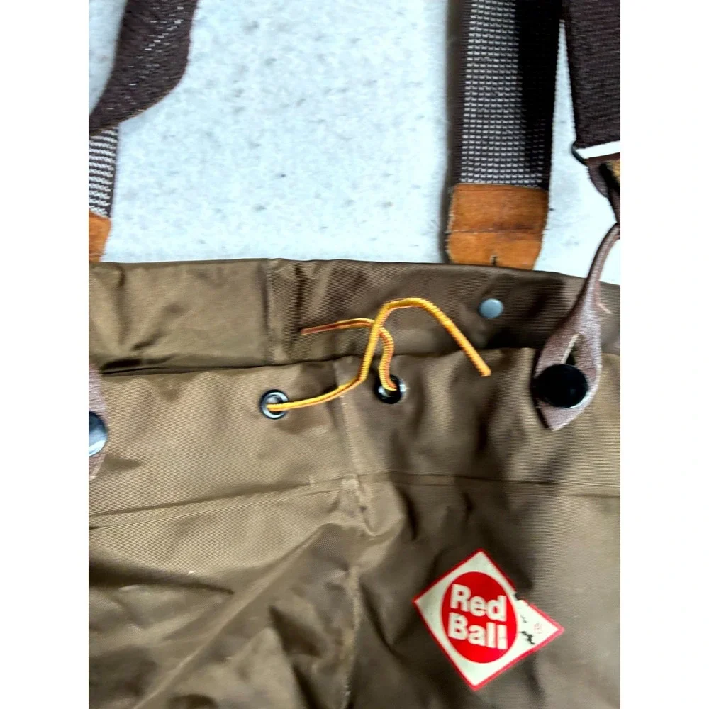 Red Ball Insulated Chest Wader Mens L Brown Waterproof Hunting Adjustable Strap